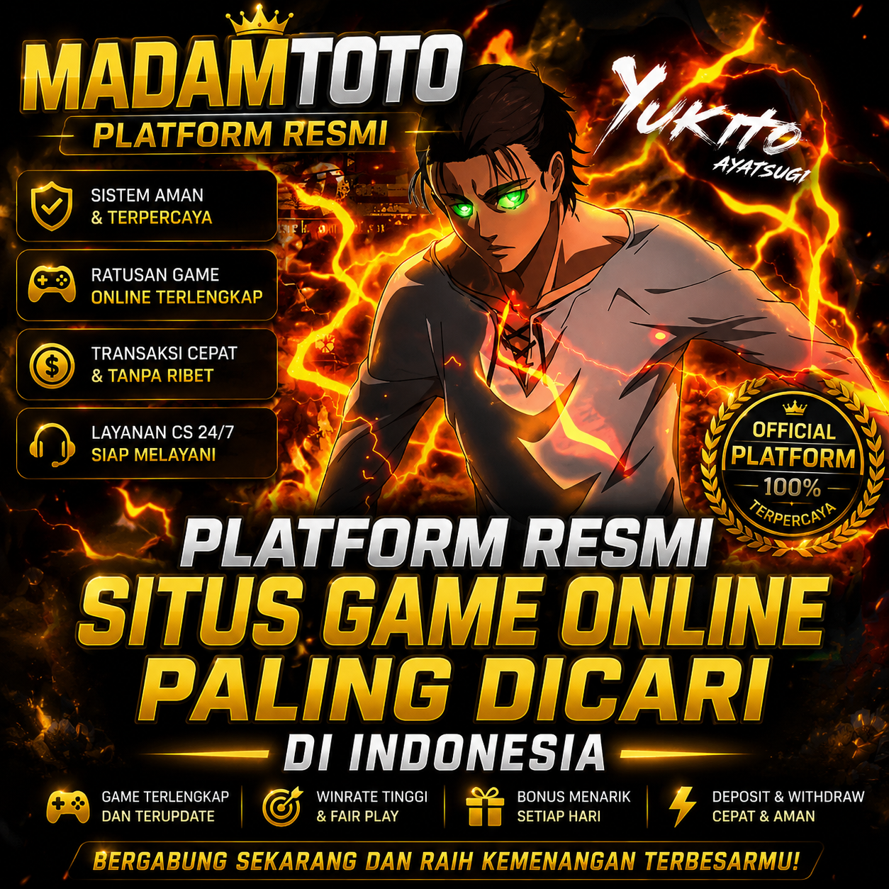 Galeri foto MADAMTOTO | Platform Hiburan Digital dan Informasi Game Online Terpopuler di Indonesia di Jakarta